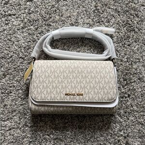 Michael Kors Monogram Cream Crossbody Bag